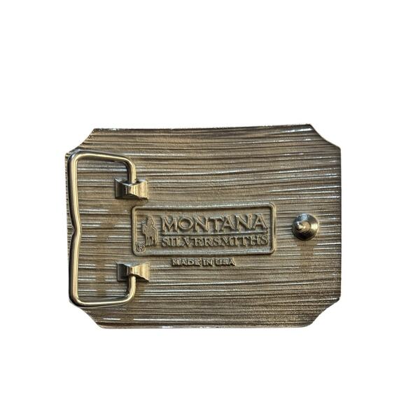 Montana Silversmiths Belt Buckle Patriot Bull Rider Attitude USA Rodeo Cowboy - Picture 3 of 4